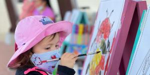 picture of a child painting